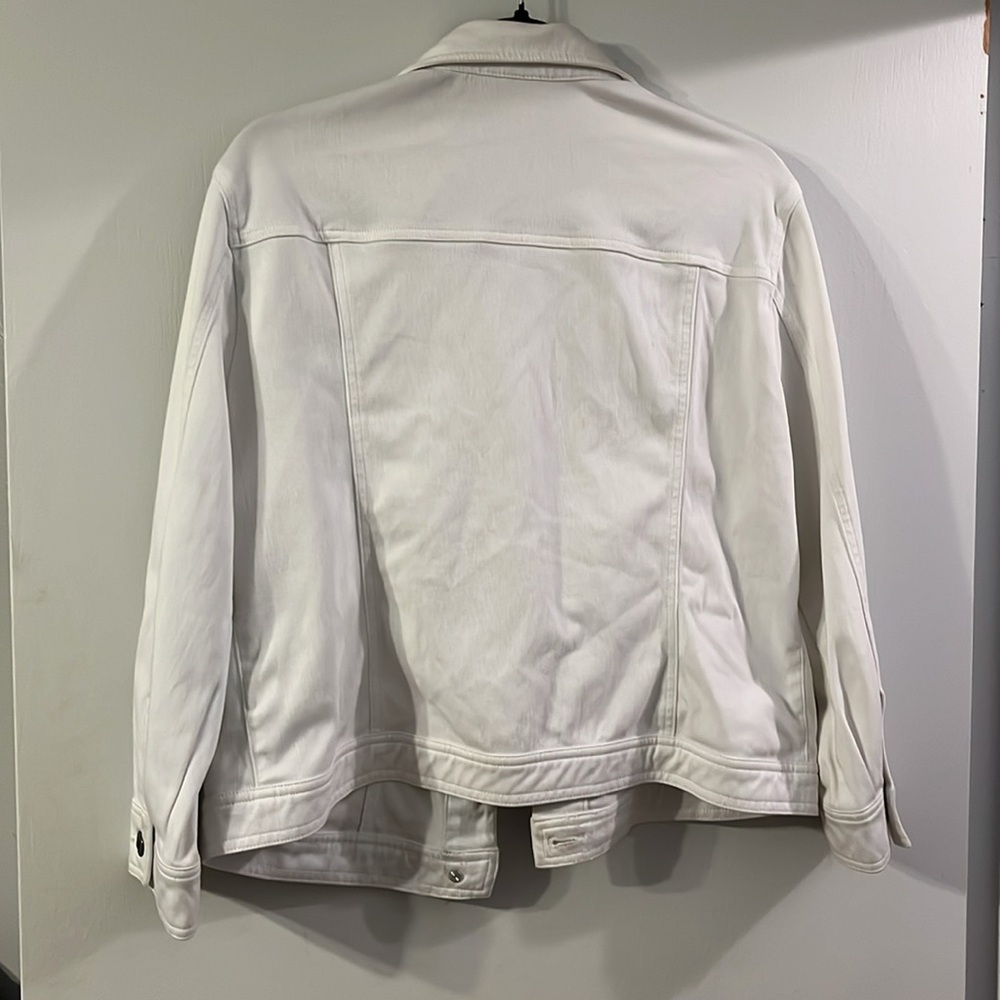 Ruby Rd. White Denim Jean Jacket - Picture 4 of 6